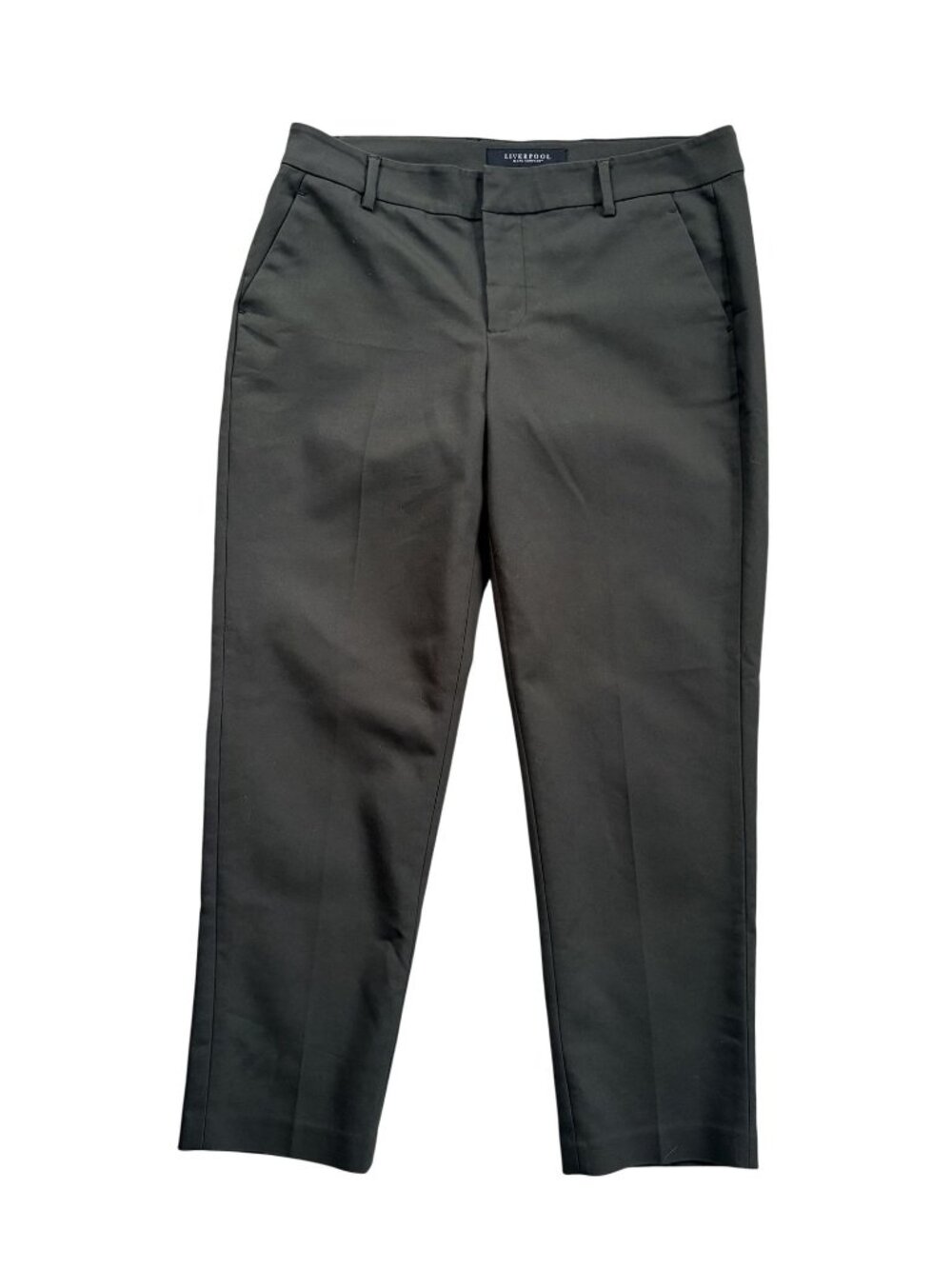 Liverpool Womens Peat Green Trousers Size 8/29 Olive Ankle Pants